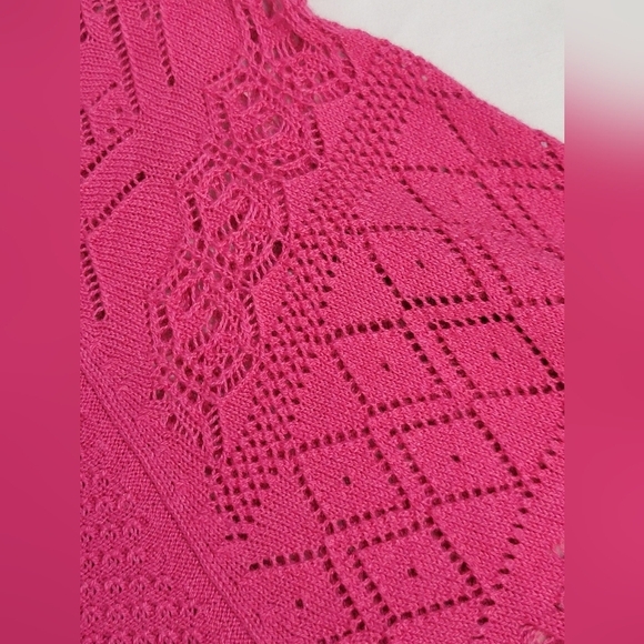 Anthropologie Martina Pointelle Rounded Neckline Pullover Sweater Pink XS - Picture 11 of 14